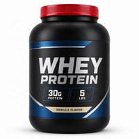 Poudre de Protéine de Lactosérum Sans OGM et Sans Gluten, Marque Blanche, Complément Nutritionnel Sportif pour le Soutien à la Prise de Masse Musculaire et à la Récupération, Faible MOQ