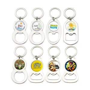 Factory Supplier Key Chain Bottle Opener Blank Design Custom bottle opener keychain with logo