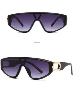 2024 унисекс Ретро дизайнерские Необычные цельнолинзы UV400 солнцезащитные очки оптом с фабрики