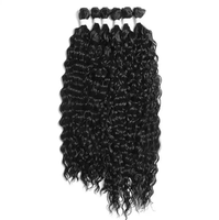 Extensions de cheveux synthétiques brésiliens lisses, noirs naturels, résistantes à la chaleur, teintes, en gros, grand emballage, haute température