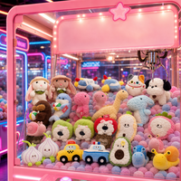 Poupées en peluche de 8 pouces à motifs de dessins animés variés, en coton PP doux, durables, pour la vente en gros et les prix de machines à griffes