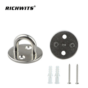 RICHWITS Hebilla Redonda de Acero Inoxidable ZB6303 para Puerta, Placa de Fijación para Barco/RV, Impermeable y Duradera - Product Image 2