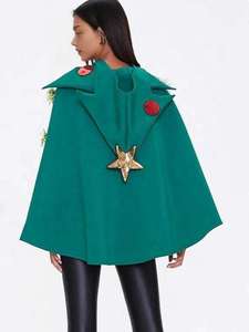 Nouvelle Robe Féerique pour Femme en Forme de Sapin de Noël 2025, Direct Usine, avec Cape à Capuche et Design 3D, Costume de Noël - Product Image 3