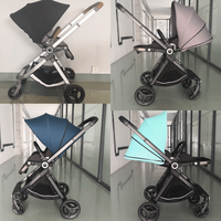 Poussette de luxe 3 en 1 pour bébé Landau pliable avec siège auto 3 En 1 Bebe Poussette