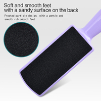 Râpe à pieds en acier inoxydable à long manche pour pédicure SPA, éliminateur de callosités, lime à pieds tendance