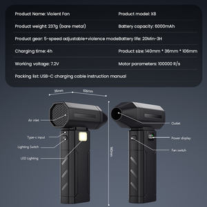 Souffleur d'<span class=keywords><strong>air</strong></span> <span class=keywords><strong>comprimé</strong></span> sans fil portable 100000 tr/min Nettoyeur à haute pression pour l'électronique Ordinateur portable Nettoyage de voiture - Product Image 4