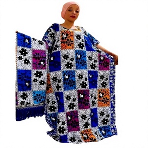 Rayon <b>Kaftan</b> for Muslim Women Tie-Dye Printed Free <b>Size</b> Long Dress Casual Wear Adults Middle East <b>Plus</b> <b>Size</b> Free Fabric <b>Kaftan</b> - Product Image 1