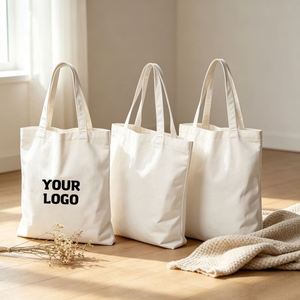 Sacs fourre-tout en toile personnalisés avec logo imprimé, réutilisables, pour événements professionnels, sacs cadeaux en coton recyclables, vente en gros - Product Image 1