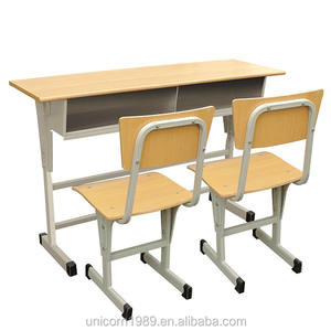 <span class=keywords><strong>Prix</strong></span> de gros Ensemble de salle de classe à double bureau-Bureau de tutorat OEM avec chaises Surface anti-rayures pour institut de formation - Product Image 5