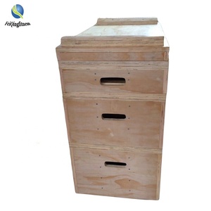 Gran oferta de accesorios para gimnasio, caja de Jerk Plyo de madera ajustable, caja de bloques de Jerk de madera para levantamiento de pesas - Product Image 5