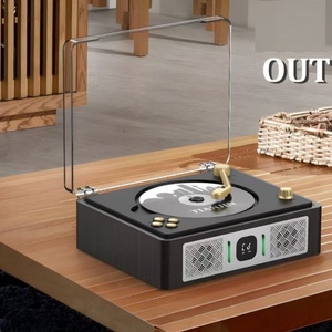 Mini Reproductor de CD Retro con Cubierta Antipolvo, Transmisor y Receptor BT, Alimentado por USB, Estéreo Portátil para Auto, Dormitorio, Decoración de Escritorio - Product Image 1