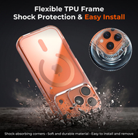 AUREXIONICS Clear Case untuk iPhone 17 Pro Max dengan Perlindungan Kamera