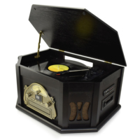 2019 Offre Spéciale Antique Gramophone Vintage Platine tourne-Disque Avec BT, CD, USB, SD, CASSETTE, RADIO