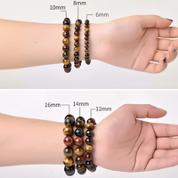 Bracelet en perles rondes en pierre naturelle JD GEMS, vente en gros, bracelet en cristal de guérison de haute qualité pour bijoux bohèmes, cadeau