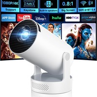 CatVision HY300Plus 200 Lumens Projecteur LED Portable à Courte Portée pour la Maison, Intelligent 1080P HIFI STEREO 4K Android 11 WiFi6 Double Bande