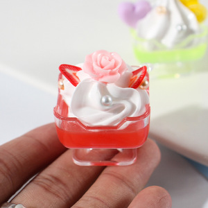 Simulated square cream ice cream pendant, creative and personalized car keychain, <b>key</b> <b>chain</b>, small commodity wholesale. - Product Image 4
