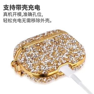 New Sang Trọng Lấp Lánh Tinh Thể <span class=keywords><strong>3D</strong></span> Dễ Thương Kim Cương <span class=keywords><strong>Bling</strong></span> Tai Nghe Bìa Cho Airpods 1 2 3 4 Pro 2 Bảo Vệ Da Trường Hợp - Product Image 5