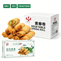 Rollitos de Primavera Congelados IQF Certificados por HACCP y BRC, Dim Sum de Vegetales OEM, Marca Privada, Venta al por Mayor para Restaurantes y Distribuidores