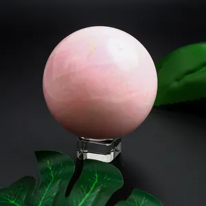 Naturale di Cristallo Lucido Rosa Aragonite Sfera Sfera di Guarigione di Pietra Feng Shui Decorazione