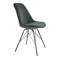 Chaises latérales en velours entièrement recouvertes de qualité supérieure, revêtement en velours résistant à l'usure, base en fil métallique noir robuste