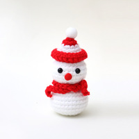 Décorations de Noël au crochet, rennes en laine tricotée, jolie petite écharpe, bonhomme de neige en tricot pomme de terre
