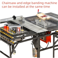 Scie à Table Coulissante WJ480 Meilleure Vente, Scie à Table Poussante pour le Travail du Bois, Scie à Panneau Pliante Portable, Machines à Scier le Bois