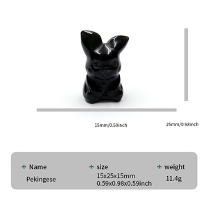 Piccola pietra preziosa curativa di cristallo naturale che intaglia la figurina di <span class=keywords><strong>Pikachu</strong></span> pokemo n <span class=keywords><strong>pikachu</strong></span> artigianato di cristallo per la decorazione domestica - Product Image 2