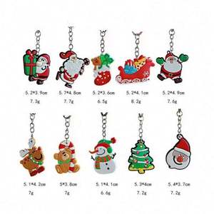 New Keychain Christmas Silicone Mold Silicone Keychain Badges PVC Rubber Custom 3d Zinc Alloy Fashionable Silicone <b>Key</b> <b>Chain</b> - Product Image 4