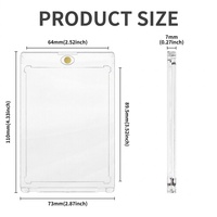 Porte-cartes magnétiques en acrylique transparent, directement de l'usine, 35PT 55PT 100PT, protection UV, étuis pour cartes One Touch pour jeux TCG