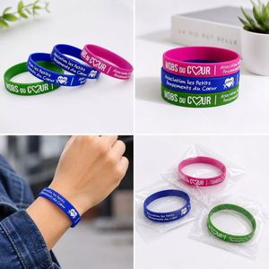 Bracelets en caoutchouc personnalisés en gros avec logo pour événements, bracelets en silicone pour promotions, écoles - Product Image 1