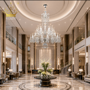 Lustre en cristal de style <span class=keywords><strong>Baccarat</strong></span> de luxe, grand luminaire de plafond pour villa, hôtel, hall - Product Image 3