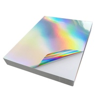 Papel Adhesivo Holográfico Impermeable Imprimible de Alta Calidad OEM ODM, Tamaño A4 de 8.5x11 Pulgadas, Duradero para Impresora de Inyección de Tinta