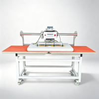Presse à chaud pneumatique 60x100cm à chauffage unique, machine de transfert thermique par sublimation à plat à poste unique, idéale pour les vêtements