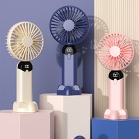 Ventilateur miniature portable à affichage numérique personnalisable, rechargeable par USB, ventilateur électrique à batterie pour bureau, extérieur