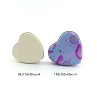 Boîte de rangement pour bijoux en fer blanc personnalisée avec fenêtre en forme de cœur, écologique, jetable, commande personnalisée acceptée, emballage pour bagues