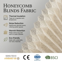 Tissu nid d'abeille 100% polyester, rideaux occultants pour fenêtres, écologiques, durables, double couche