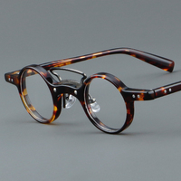 Haute qualité créatif lunettes japonais rond femme lecture à la main lunettes cadre rétro homme acétate myope lunettes