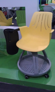 Chaise d'étudiant moderne avec tablette pliable, chaises et tablettes pour l'école et l'université avec tablette d'écriture rotative - Product Image 2