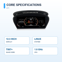Afficheur numérique LCD Linux 12,3 pouces pour BMW X6 E71 2006-2013