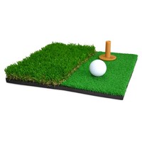Tapis d'entraînement de golf 2-en-1 Shuran pour frappes longues et courtes, en PP EVA, base antidérapante haute élasticité, pour swing et chipping