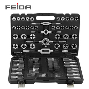 FEIDA Prix usine 110 pièces M2~M18 UNC UNF BSP Jeu d'outils de taraudage manuel en acier allié avec clés, Boîte rouge, Garantie 3 mois, ODM/OEM - Product Image 1