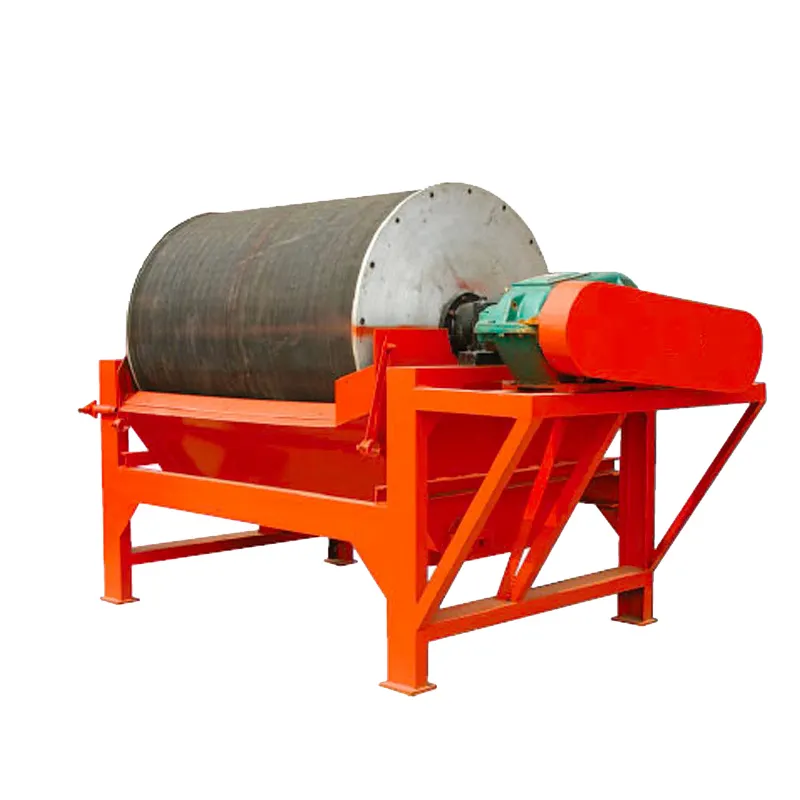 Separador magnético tipo rolo molhado ou seco, equipamento concentrado de minério de ferro 100-200 TPH, preço de atacado, concentrador de tambor magnético