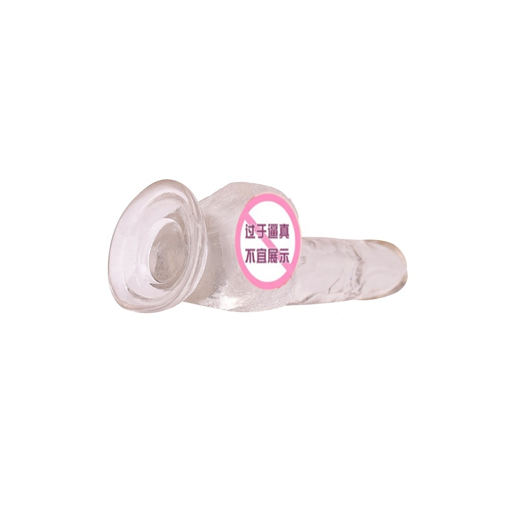 Réaliste 20cm gode couleur Transparente pénis sex toys pour femme Avec Sucer Tasse