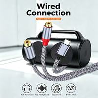 Câble audio Type C vers double RCA femelle, cordon auxiliaire stéréo HiFi tressé en nylon, noyau en cuivre pur pour haut-parleur, home cinéma, smartphone