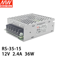 Alimentation à découpage RS-35 RS-15-3.3 5V 12V 24V 35W DC régulée pour contrôle industriel et éclairage, efficacité 76,5-88,5%
