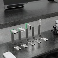 USB-Rechtwinkliges Flachkabel mit Sauerstofffreiem Kupferleiter 3A Schnellladung für Mobiltelefone und Computer
