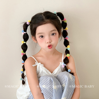 Petites pinces à cheveux boule couleur bonbon pour enfants adorable haut élastique en stock chouchous épingles à cheveux accessoires pour enfants