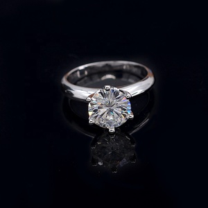 Anello <span class=keywords><strong>di</strong></span> <span class=keywords><strong>Fidanzamento</strong></span> <span class=keywords><strong>in</strong></span> <span class=keywords><strong>Oro</strong></span> 14K con Moissanite Certificata Colore D Purezza VVS a Prezzo all'Ingrosso - Product Image 3