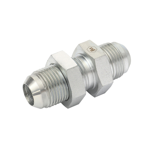 Acier au carbone haute pression mâle JIC à mâle JIC cloison hydraulique adaptateurs connecteurs raccords de tuyau de tuyau - Product Image 3