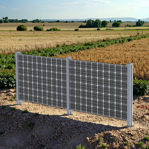 太阳能农田安装用水平阵列太阳能围栏安装系统立式光伏钢支架 - Product Image 1